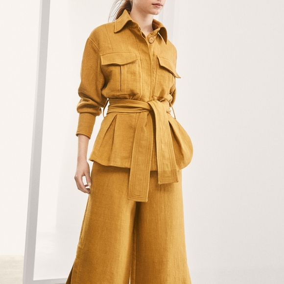 Massimo Dutti Jackets & Blazers - Massimo Dutti Sahara Linen Cotton Jacket M